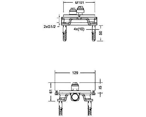 Купить Скрытая монтажная часть Bravat Gina D9102N-ENG в магазине сантехники Santeh-Crystal.ru