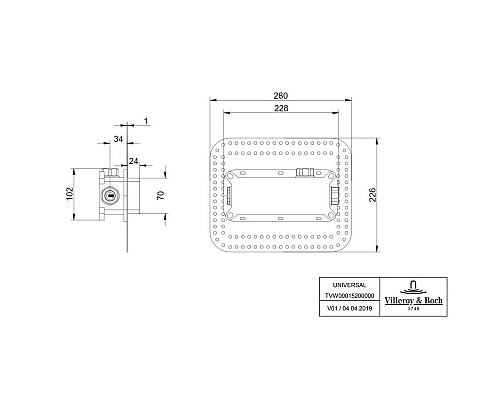 Купить Скрытая часть Villeroy & Boch Universal TVW00015200000 в магазине сантехники Santeh-Crystal.ru