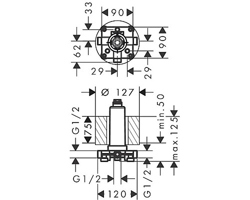 Santeh-Crystal.ru: Скрытая часть 1/2 Axor 26434180 Заказать Скрытая часть 1/2 Axor 26434180 в магазине сантехники Santeh-Crystal.ru