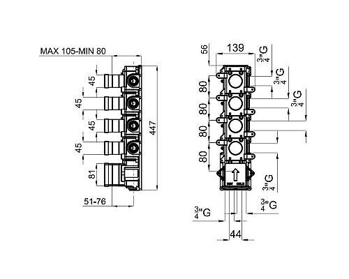 Заказать Скрытая монтажная часть Noken Oxo N113700058 в магазине сантехники Santeh-Crystal.ru