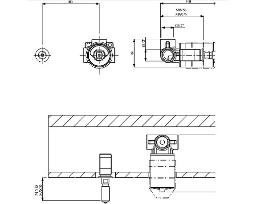 Приобрести Скрытая часть Villeroy & Boch Loop & Friends TVW10611B150K5 в магазине сантехники Santeh-Crystal.ru