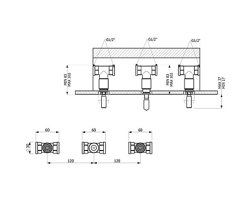 Приобрести Скрытая часть Villeroy & Boch Dawn TVW10610B15000 в магазине сантехники Santeh-Crystal.ru
