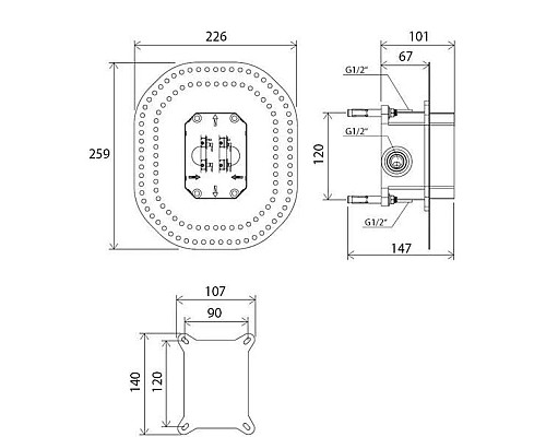 Заказать Скрытая часть Ravak R-Box X070052 в магазине сантехники Santeh-Crystal.ru