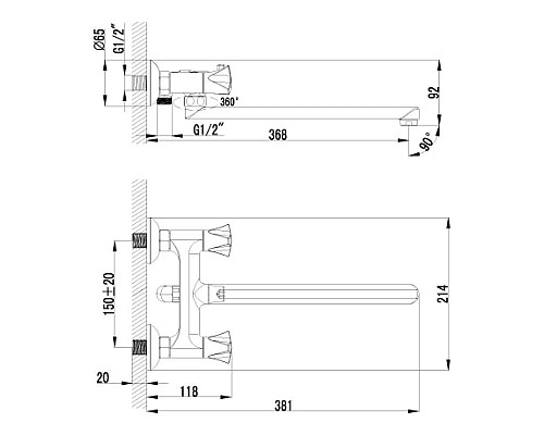 Купить Смеситель универсальный Lemark Plus Flame LM1051C в магазине сантехники Santeh-Crystal.ru