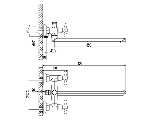 Купить Смеситель универсальный Lemark Standard LM2101C в магазине сантехники Santeh-Crystal.ru