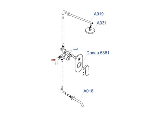 Заказать Набор для ванны WasserKRAFT А13031 в магазине сантехники Santeh-Crystal.ru
