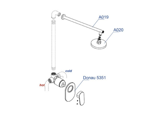 Заказать Набор для душа WasserKRAFT А12020 в магазине сантехники Santeh-Crystal.ru