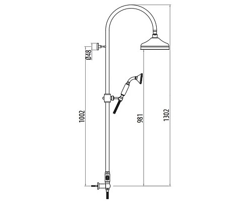 Купить Душевая стойка Gattoni PD 4291/PDC0cr в магазине сантехники Santeh-Crystal.ru