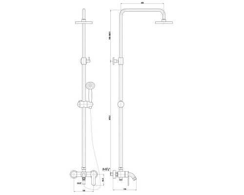 Купить Душевая система 230 мм Timo Polo SX-1100 white в магазине сантехники Santeh-Crystal.ru