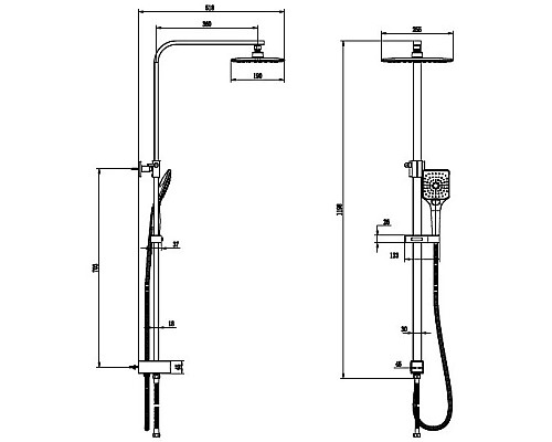 Купить Душевая стойка 255 мм Bien Casso BD44029104 в магазине сантехники Santeh-Crystal.ru