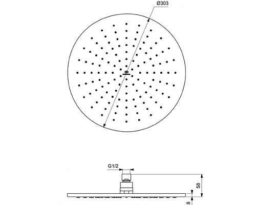 Купить Душевой комплект 303 мм Ideal Standard Ceratherm T100 A7573AA в магазине сантехники Santeh-Crystal.ru