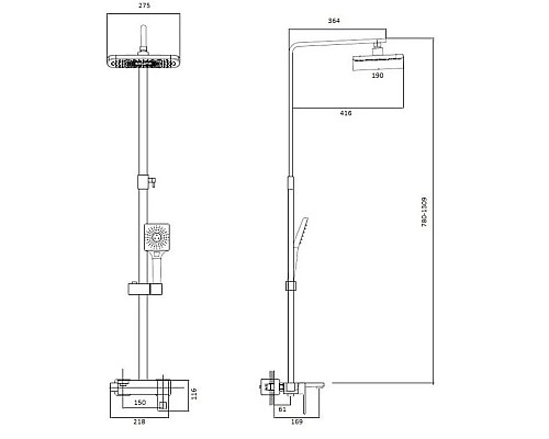 Santeh-Crystal.ru: Душевая система 275х190 мм Haiba HB24615-7 Заказать Душевая система 275х190 мм Haiba HB24615-7 в магазине сантехники Santeh-Crystal.ru