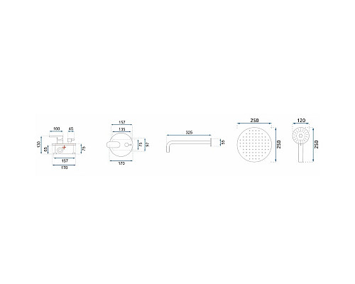 Santeh-Crystal.ru: Душевой комплект 250 мм Rea Hyper REA-P2002 Заказать Душевой комплект 250 мм Rea Hyper REA-P2002 в магазине сантехники Santeh-Crystal.ru