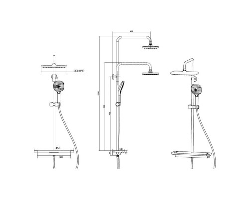 Купить Душевая система 300х192 мм Savol SK-H3145H в магазине сантехники Santeh-Crystal.ru