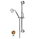 Купить Душевой гарнитур бронза, ручка Swarovski Cezares Diamond DIAMOND-SD-02-Sw в магазине сантехники Santeh-Crystal.ru