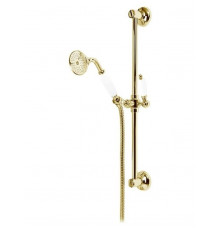 Душевой гарнитур золото 24 карат, ручка белая Cezares First FIRST-SD-03/24-Bi