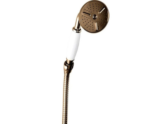 Приобрести Ручной душ со шлангом 150 см бронза, ручка белая Cezares DEF-02-Bi в магазине сантехники Santeh-Crystal.ru