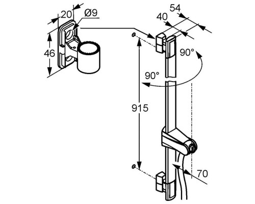Заказать Душевая штанга Kludi Q-Beo 501200500 в магазине сантехники Santeh-Crystal.ru