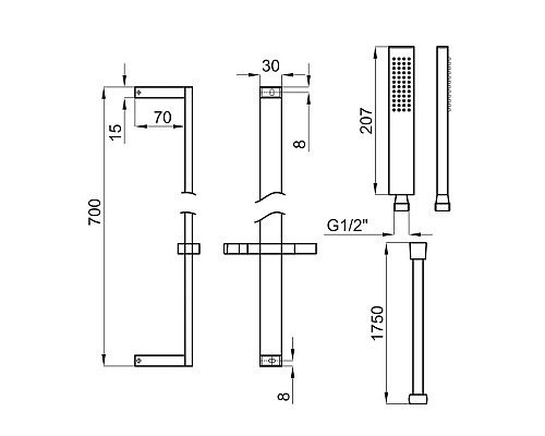 Santeh-Crystal.ru: Душевой гарнитур Noken NK Logic N113700003 Купить Душевой гарнитур Noken NK Logic N113700003 в магазине сантехники Santeh-Crystal.ru