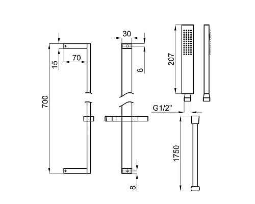 Santeh-Crystal.ru: Душевой гарнитур Noken NK Logic N158767190 Купить Душевой гарнитур Noken NK Logic N158767190 в магазине сантехники Santeh-Crystal.ru