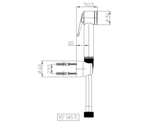 Заказать Гигиенический набор Bossini Paloma Flat C03168B.001 в магазине сантехники Santeh-Crystal.ru