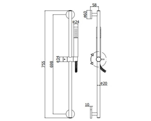 Заказать Душевой гарнитур Paffoni Life ZSAL135HGSP в магазине сантехники Santeh-Crystal.ru