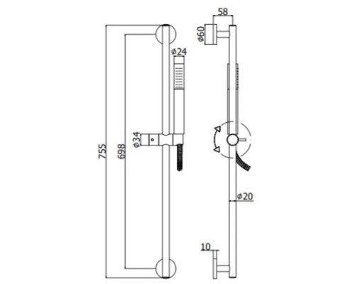 Приобрести Душевой гарнитур Paffoni Life ZSAL135ST в магазине сантехники Santeh-Crystal.ru