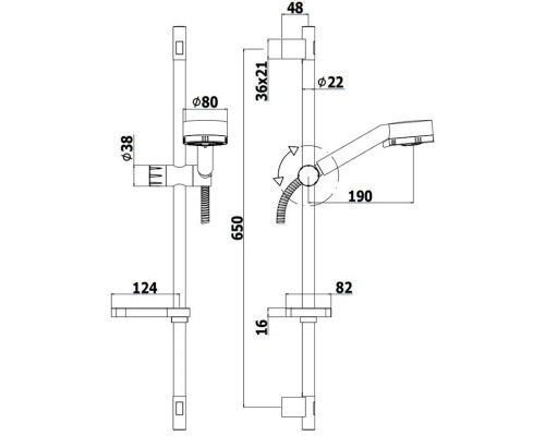 Приобрести Душевой гарнитур Paffoni Manila ZSAL110CR в магазине сантехники Santeh-Crystal.ru