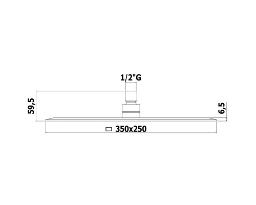 Приобрести Верхний душ 350х250 мм Paffoni Blanc ZSOF102CR в магазине сантехники Santeh-Crystal.ru