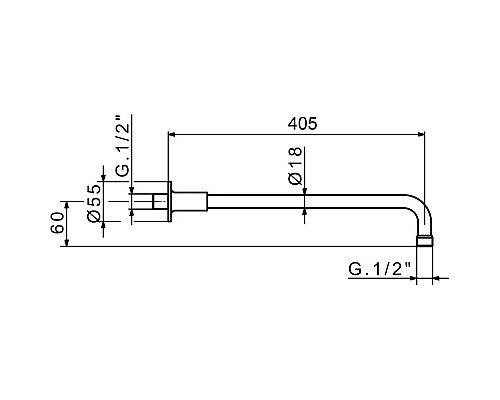 Купить Кронштейн для душа 405 мм Migliore Ricambi Lux ML.RIC-36.108.DO в магазине сантехники Santeh-Crystal.ru