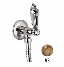 Подключение для душевого шланга бронза, ручка металл Cezares First FIRST-VL-02-M