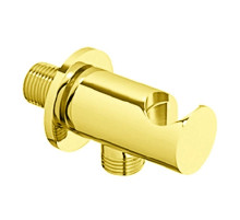 Шланговое подключение с держателем ручного душа золото 24 карат Cezares CZR-AI4-03/24