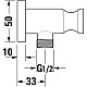 Приобрести Подключение для душевого шланга с держателем Duravit UV0630026000 в магазине сантехники Santeh-Crystal.ru