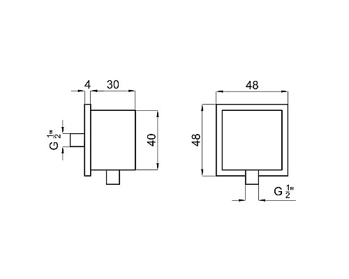 Заказать Подключение для душевого шланга Noken Square N807993289 в магазине сантехники Santeh-Crystal.ru