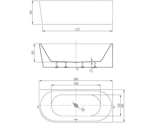 Акриловая ванна Vincea VBT-402-1800R 180x80 см R, угловая, белый