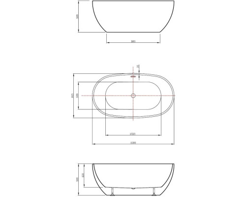 Акриловая ванна Vincea VBT-408-1500 150x81,5 см, отдельностоящая, белый