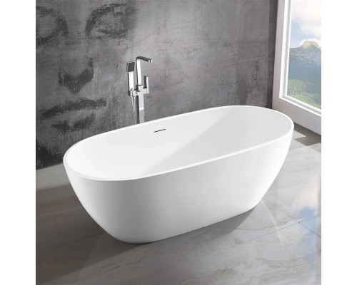 Акриловая ванна Vincea VBT-408-1700MW 170x81,5 см, отдельностоящая, белый матовый