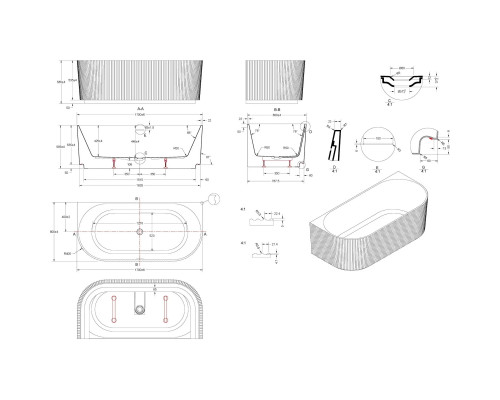 Акриловая ванна Vincea VBT-706-1700 170x80 см, белый