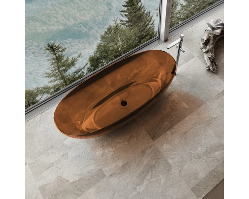 Ванна из полиэфирной смолы Vincea VBT-6T01BR 170x75 см, отдельностоящая, янтарный