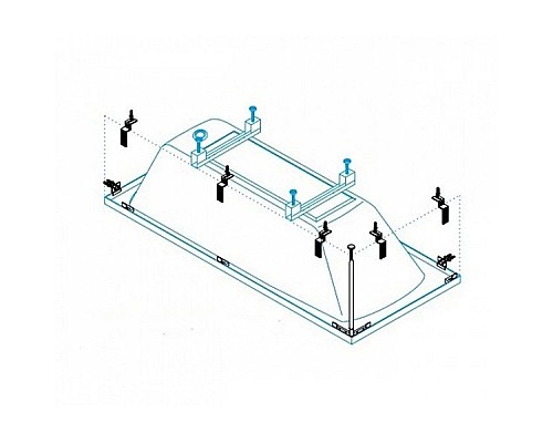Купить Универсальный установочный комплект для 2-х панелей прямоугольной акриловой ванны Cezares CZR-SCR-FIX-KIT в магазине сантехники Santeh-Crystal.ru