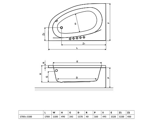 Приобрести Панель фронтальная 170 см L Excellent Kameleon OBEX.KML17WH в магазине сантехники Santeh-Crystal.ru