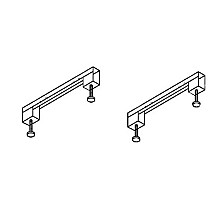 Универсальный комплект ног для прямоугольных акриловых ванн Cezares LEG-KIT-150