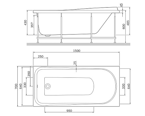 Купить Панель фронтальная 150 см Am.Pm Like W80A-150-070W-P в магазине сантехники Santeh-Crystal.ru