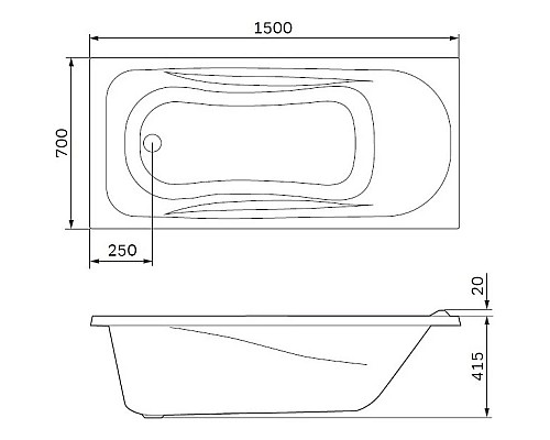 Заказать Каркас для ванны 150х70 см Am.Pm Sense New W76A-150-070W-R в магазине сантехники Santeh-Crystal.ru