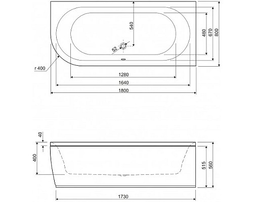 Купить Панель фронтальная 180 R Cezares Metauro METAURO CORNER-180-SCR-R-W37 в магазине сантехники Santeh-Crystal.ru