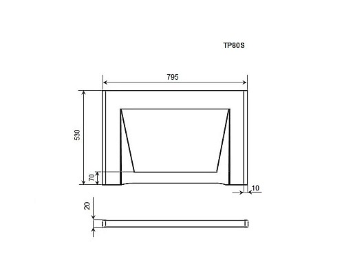 Заказать Торцевая панель 80 Timo TP80S в магазине сантехники Santeh-Crystal.ru