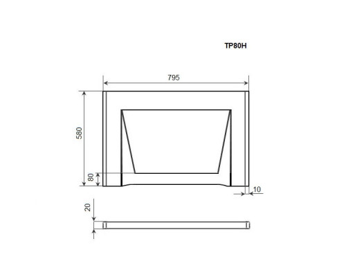 Купить Торцевая панель 80 Timo TP80H в магазине сантехники Santeh-Crystal.ru