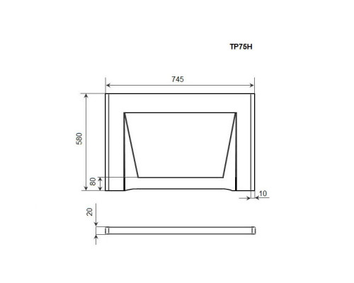 Приобрести Торцевая панель 75 Timo TP75H в магазине сантехники Santeh-Crystal.ru