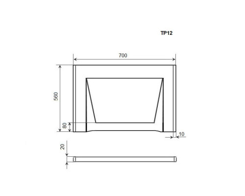 Заказать Торцевая панель 70 Timo TP12 в магазине сантехники Santeh-Crystal.ru