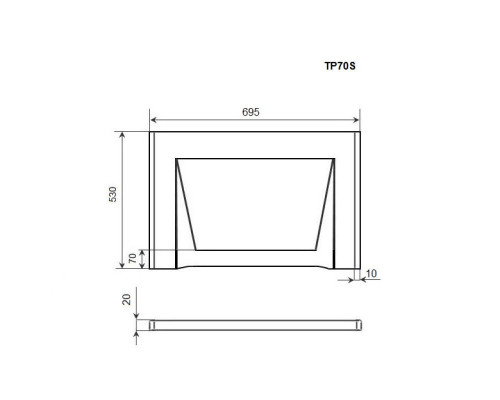 Купить Торцевая панель 70 Timo TP70S в магазине сантехники Santeh-Crystal.ru